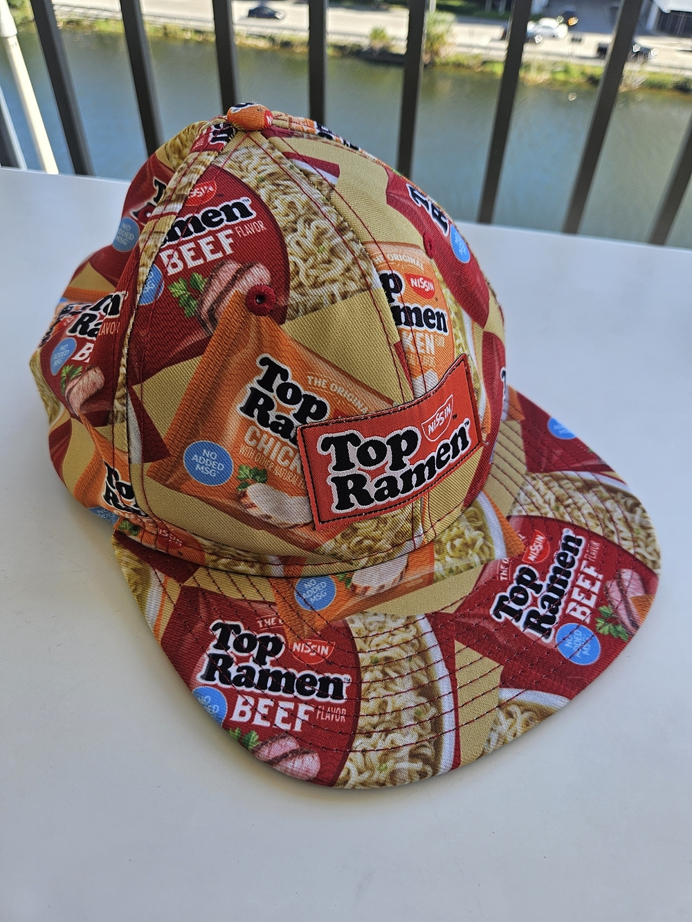 Nissin Top Ramen Red, Tan And Yellow Snapback Hat